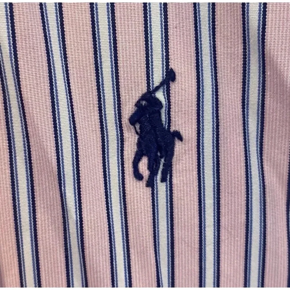 Polo Ralph Lauren Striped Button Up Dress Shirt Pony Mens 16.5‎ Large